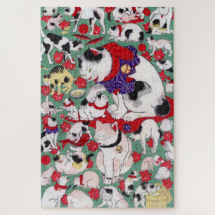 Puzzle Gato japonés, Ukiyo-e