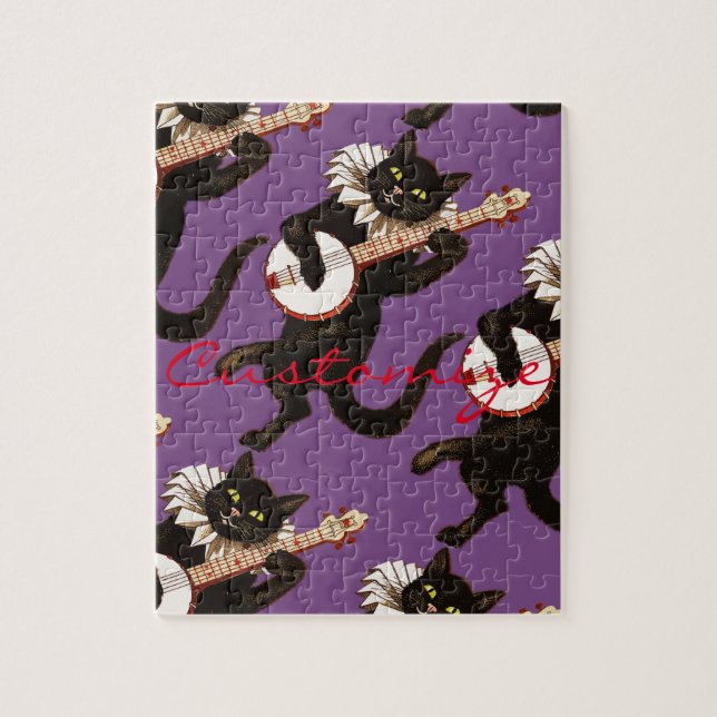 Puzzle Gato jugando Banjo Thunder_Cove (Vertical)