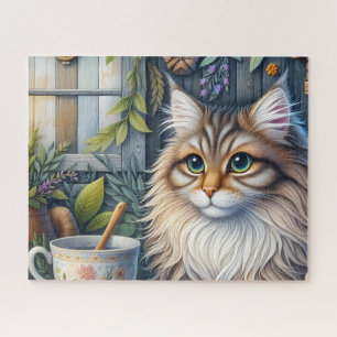 Puzzle Gato Maine Coon Rústico