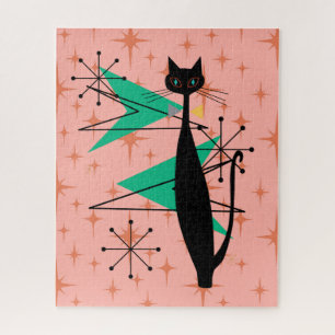 Puzzle Gato moderno de Guay de la era retro atómica a me