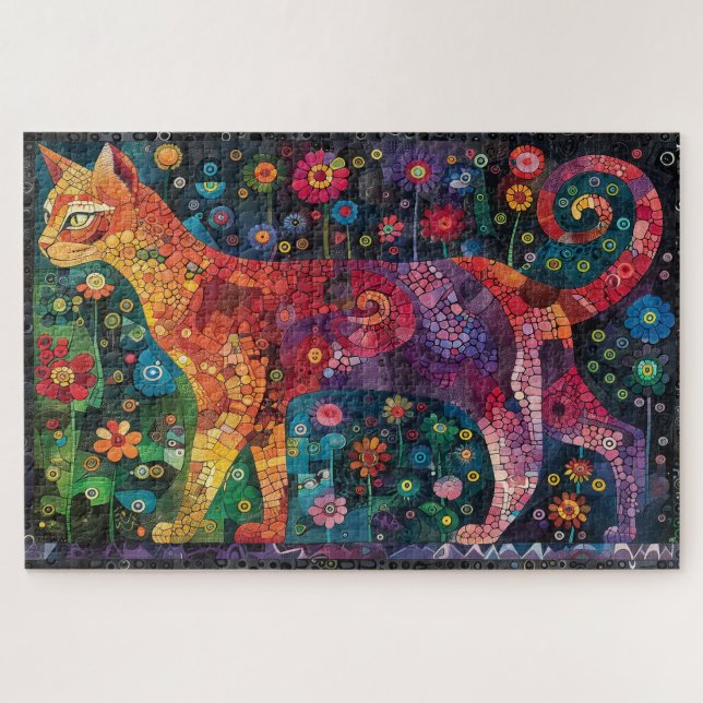 Puzzle Gato Mosaico (Horizontal)