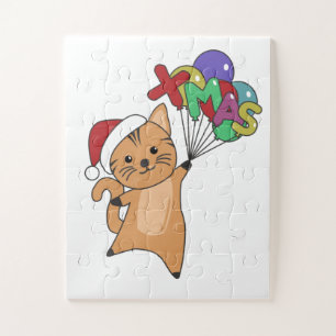 Puzzle Gato Navidades Nieve Animales De Invierno Gatos