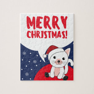 Puzzle Gato Navidades Nieve Animales De Invierno Gatos Ji