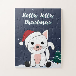 Puzzle Gato Navidades Nieve Animales De Invierno Gatos Ji