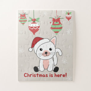 Puzzle Gato Navidades Nieve Animales De Invierno Gatos Ji