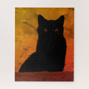 Puzzle Gato negro artístico
