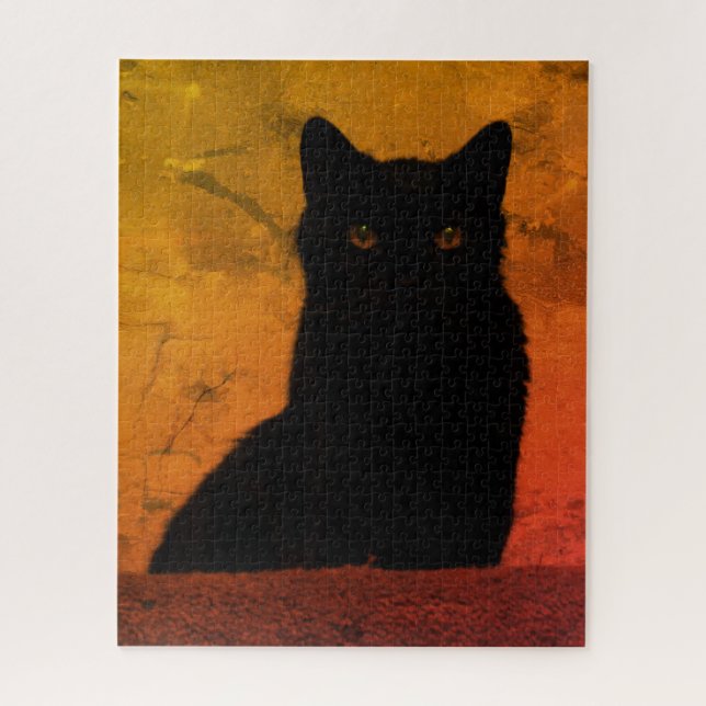 Puzzle Gato negro artístico (Vertical)