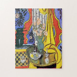 Puzzle Gato negro con flores