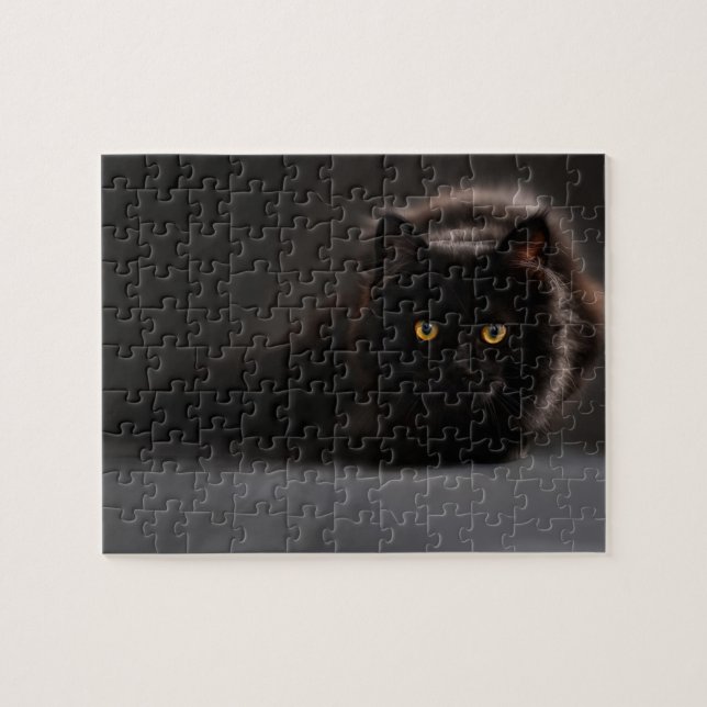 Puzzle Gato negro de vagabundeo (Horizontal)