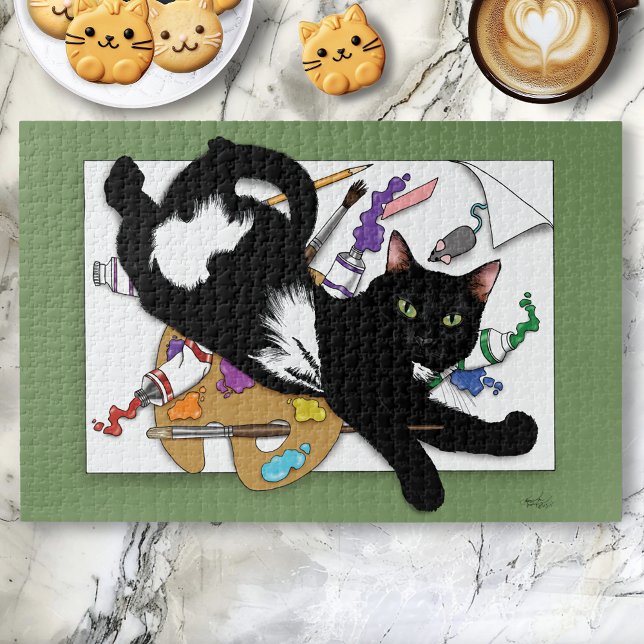 Puzzle Gato negro del artista (Subido por el creador)