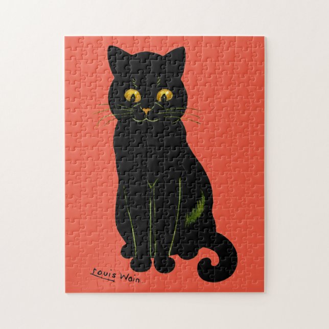 Puzzle Gato negro, Louis Wain (Vertical)