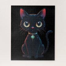 Gato negro poco espeluznante