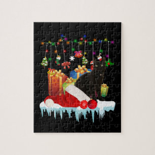 Puzzle Gato Negro Presente De Mis Navidades