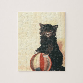 Puzzle Gato negro Vintage HALLOWEEN