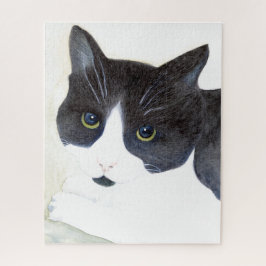 Puzzle Gato negro y blanco