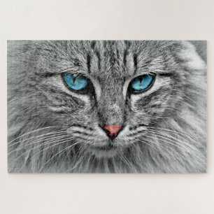 Puzzle Gato Oído Azul -