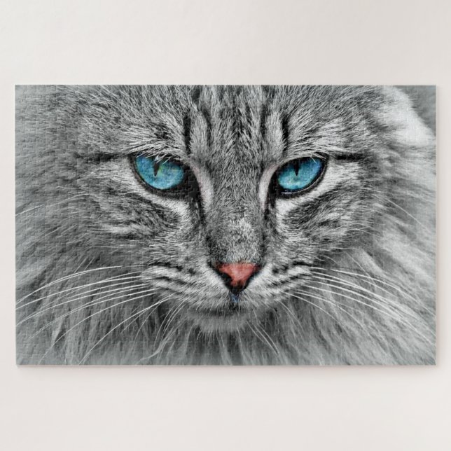Puzzle Gato Oído Azul - (Horizontal)