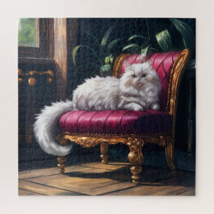 Puzzle Gato persa blanco