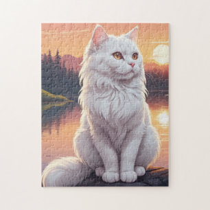 Puzzle Gato Persa Blanco