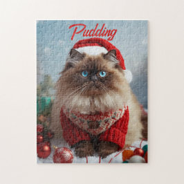Puzzle Gato Ragdoll de Navidad Acogedor Personalizado