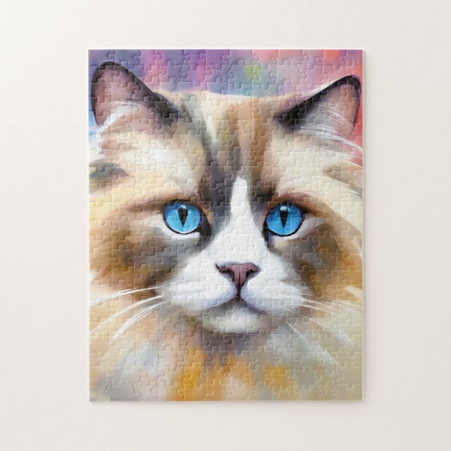 Puzzle Gato Ragdoll Tranquilo (Vertical)