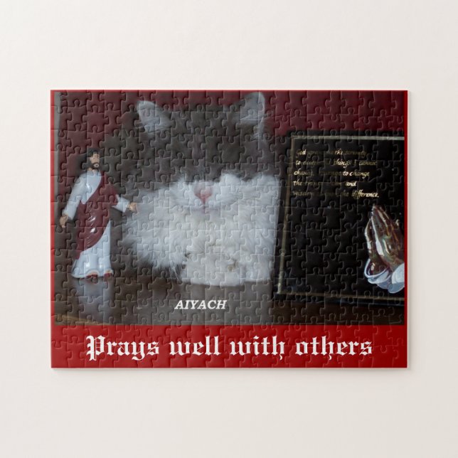 Puzzle Gato rezando (Horizontal)