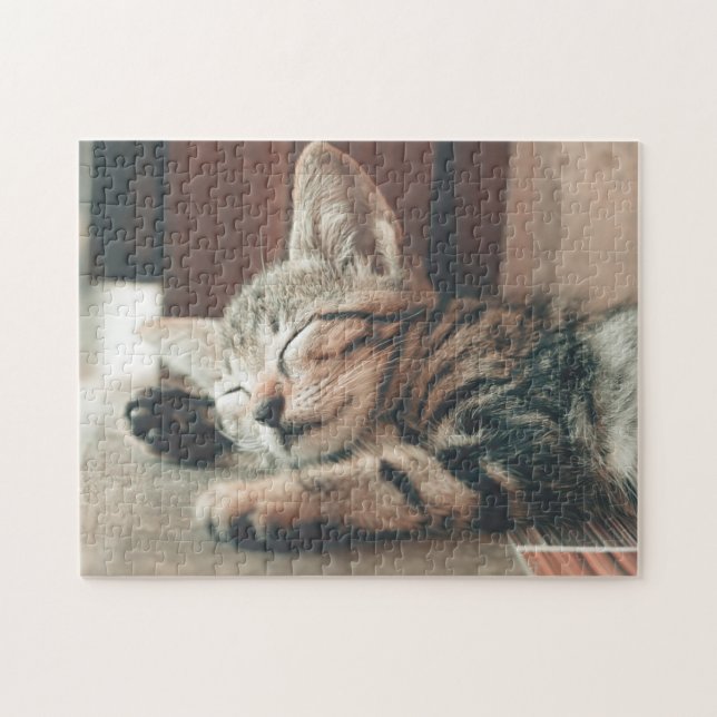 Puzzle Gato rompe la imagen de gatos gatos gatitos gatos  (Horizontal)