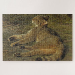Puzzle Gato salvaje (de Rosa Bonheur)