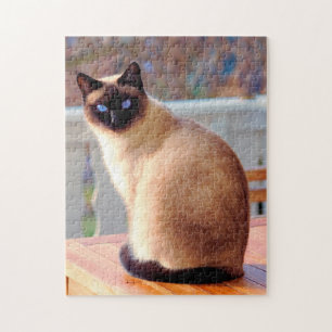 Puzzle Gato siamés lindo