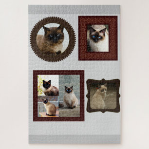 Puzzle Gato siamés regalo de la familia jigsaw rompecabez