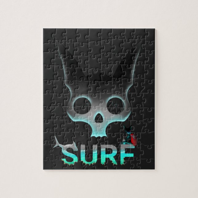 Puzzle Gato Skull Graffiti Surf (Vertical)