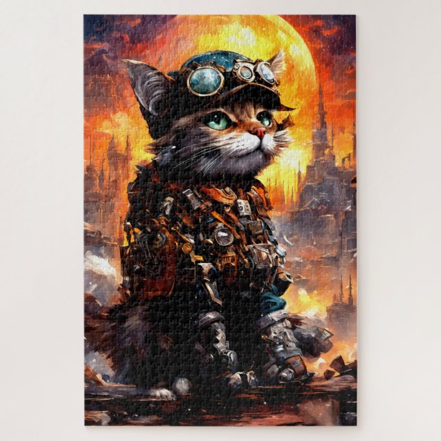 Puzzle Gato Steampunk II (Vertical)