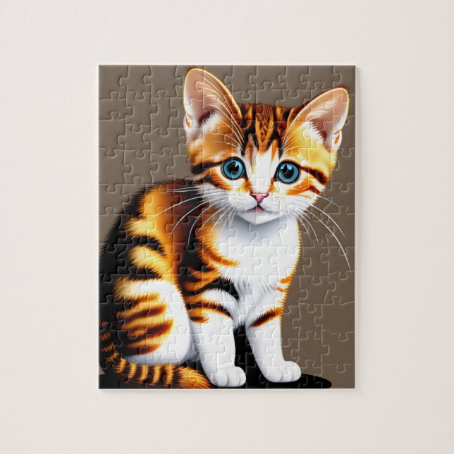 Puzzle Gato, un gatito sucio (Vertical)