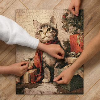 Puzzle Gato Victoriano Antiguo Lindo de 520 Piezas