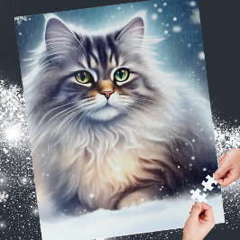 Puzzle Gato Winter Wonderland