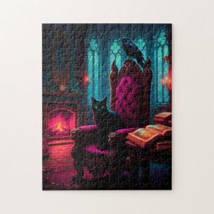 Puzzle Gato y Cuervo Vibraciones de Poe
