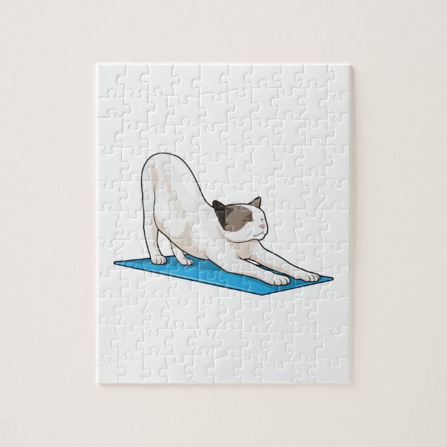 Puzzle Gato Yoga Meditación Fitness (Vertical)