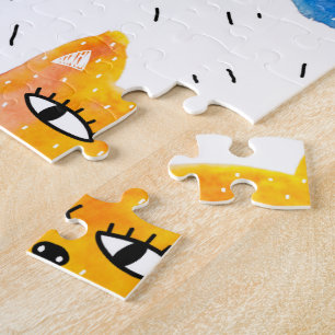 Puzzle Gatos acuarelas y amigos