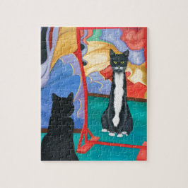Puzzle Gatos caseros para divertirse en Tuxedo