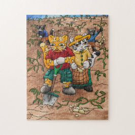 Puzzle Gatos de cosecha de papa