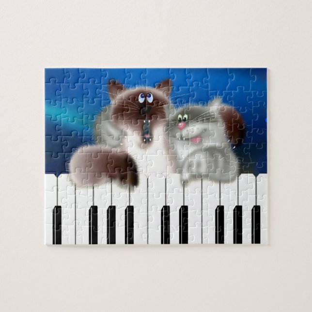 Puzzle Gatos de piano (Horizontal)