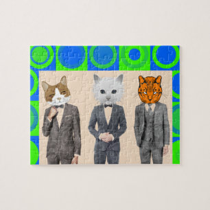 PUZZLE GATOS EN NEGOCIOS ADEMÁS DE DIVERSOS GATO JIGSAW P