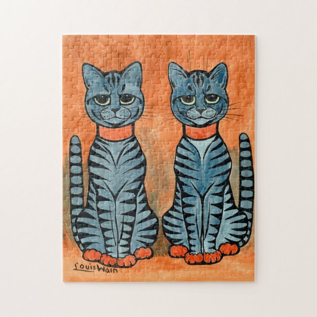 Puzzle Gatos Gemelos Por Louis Wain (Vertical)