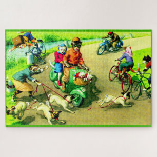 Puzzle Gatos Mainzer en motocicletas y bicicletas