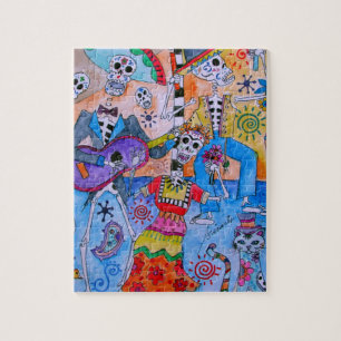 Puzzle Gatos MEXICANOS Calavera del Mariachi de la FIESTA