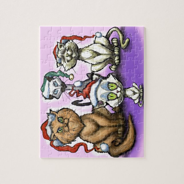 Puzzle Gatos navidades (Vertical)