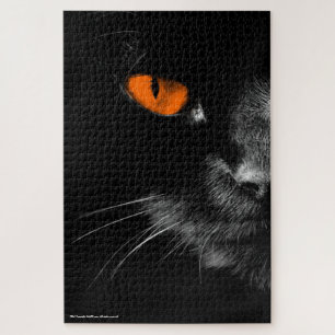 Puzzle Gatos Negros Mandan - Ojos Naranjas