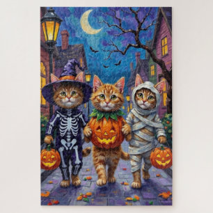 Puzzle Gatos Persas Trick-or-Treating  Disfraces de Hallo