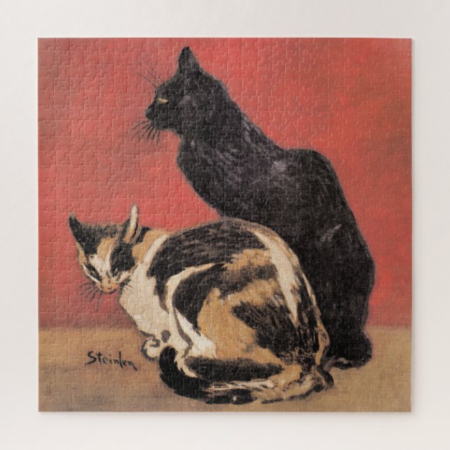 Puzzle Gatos, pintura de Theophile Steinlen, (Vertical)