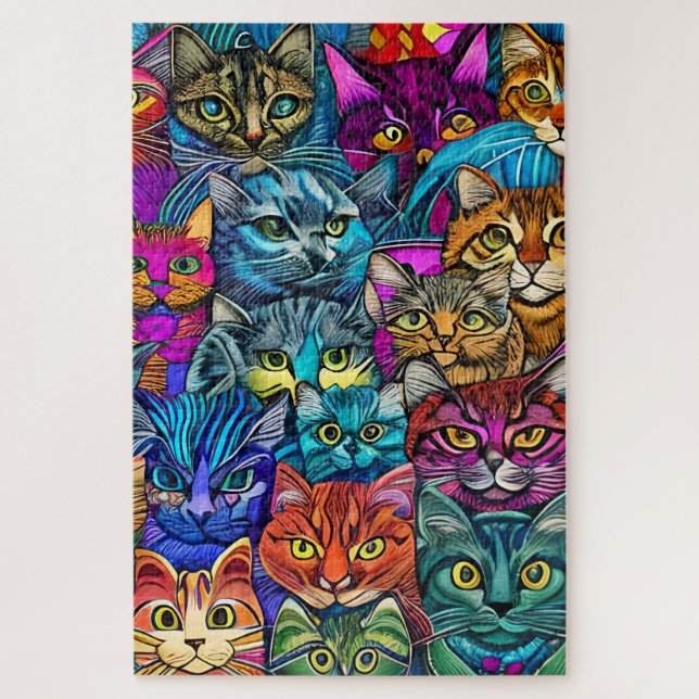 Puzzle Gatos psicodélicos (Vertical)